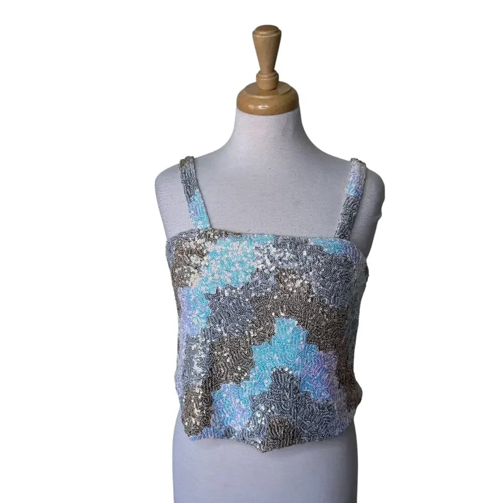ANTHROPOLOGIE Porridge Tallulah Sequin Tank Size Small NWT - Picture 3 of 8